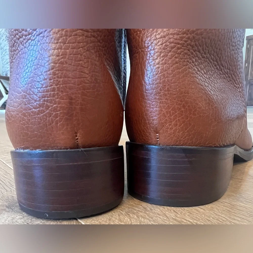 NWOT- Tory Burch Junction Boots- Brown Pebbled Leather - size 8.5M - Picture 12 of 16